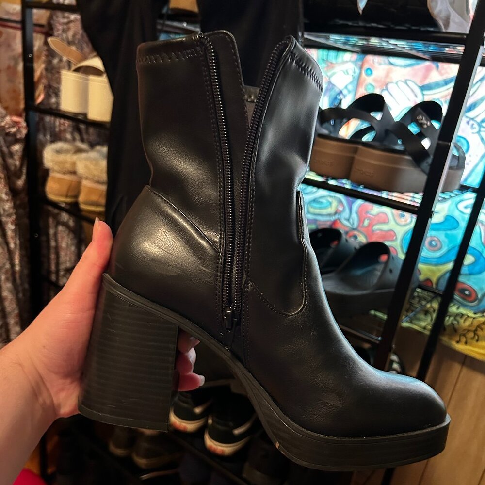 6.5 Faux Leather Boot